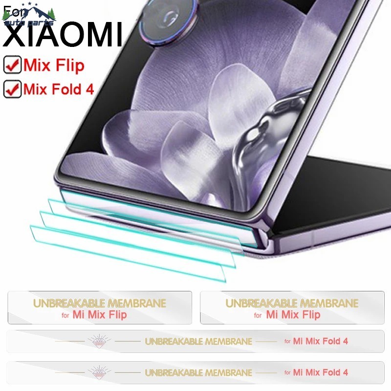 1/2/3 ชิ้นสําหรับ Xiaomi Mi Mix พับ 4 Mix Flip - บานพับป้องกันฟิล์ม Hydrogel - สําหรับ Mi Mix Flip - ชายแดนกลางสติกเกอร์ป้องกัน - โปร่งใส, ป้องกันรอยขีดข่วน, TPU นุ่ม