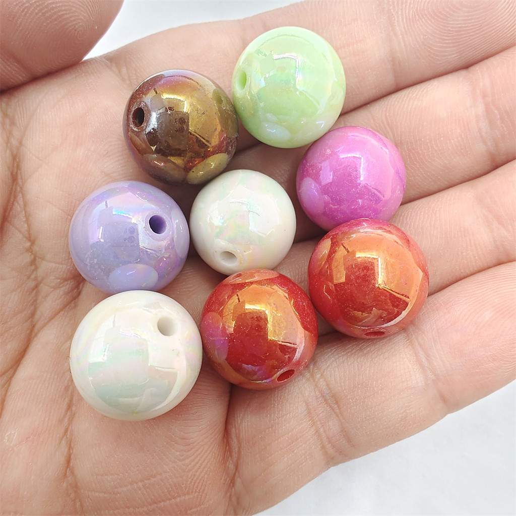 10 ชิ้น Dark Department AB Magic สีรอบลูกปัดแฟชั่นสร้อยข้อมือสร้อยคอเครื่องประดับอุปกรณ์เสริม Creative ลูกปัดวัสดุ