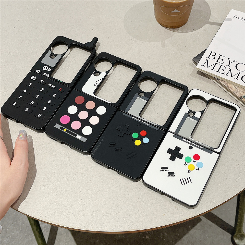 อายแชโดว์สไตล์ 3D Hard Case สําหรับ OPPO Find N3 Flip PC Hard Flip Case กันกระแทก OPPO Find N2 Flip ใหม่ปกหลัง