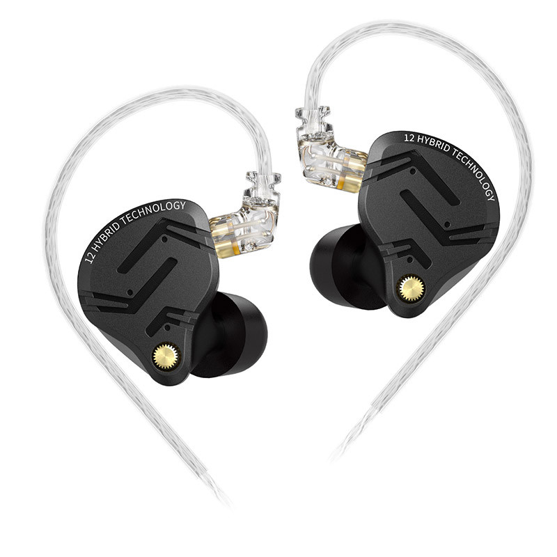 Kz ZS12 PRO X หูฟังโลหะ 1DD + 5BA Hybrid HIFI Bass In Ear Monitor หูฟังกีฬาเพลงเสียงรบกวน Cancelling ชุดหูฟังใหม่มาถึง