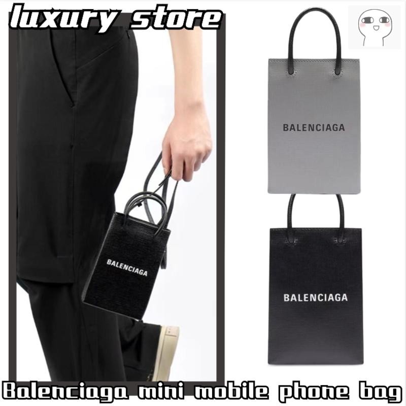 สินค้าขายดี บาเลนเซียก้า Balenciaga SHOPPING Series กระเป๋าถือผู้ชาย/กระเป๋าโทรศัพท์มือถือ