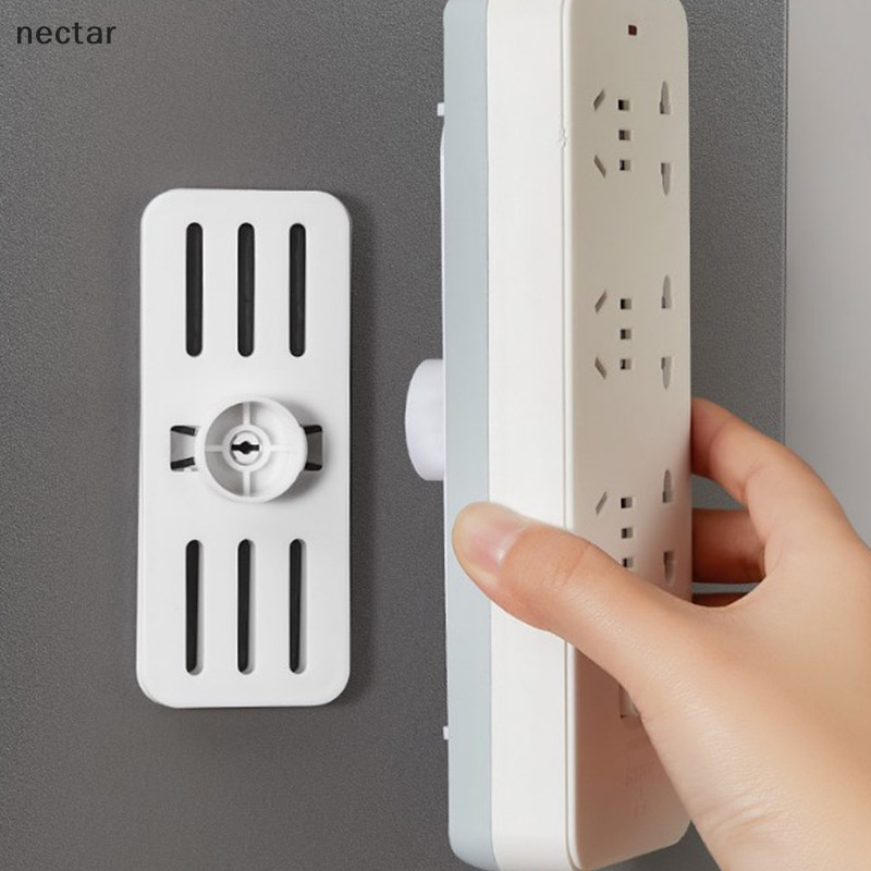 Tar Self-Adhesive Desktop Socket Fixer Cable Organizer แขวนผนัง Power Strip Holder Fixator ที่ถอดออกได้ติดผนัง Fixator N