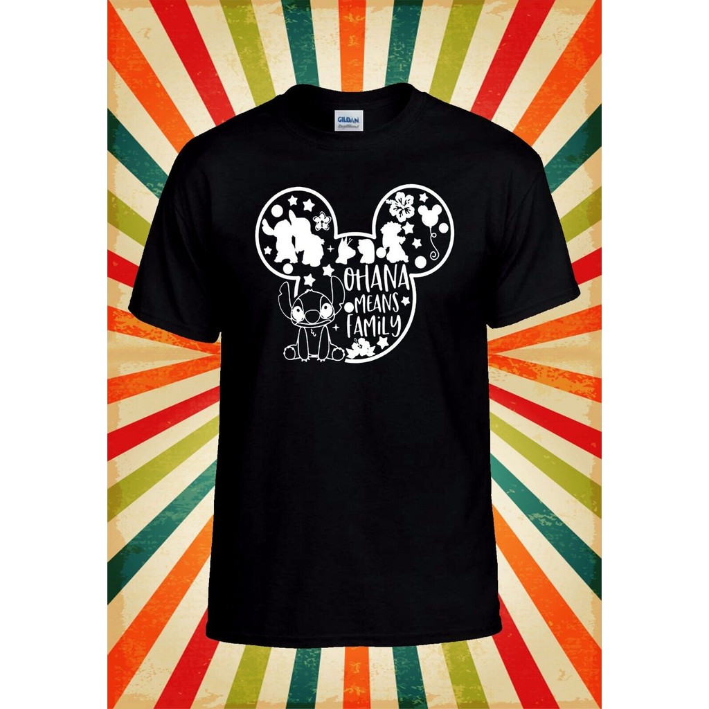 Ohana Meaning Family เสื้อยืดเบสบอล Unisex Lilo Stitch