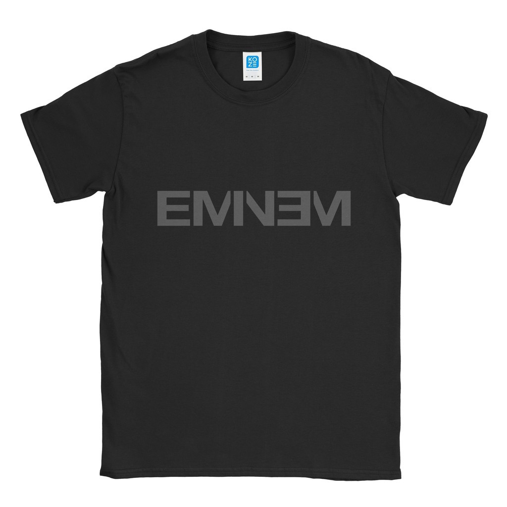 BAND - Eminem Logo Black T-Shirt - เสื้อยืด - Cotton Combed 24s