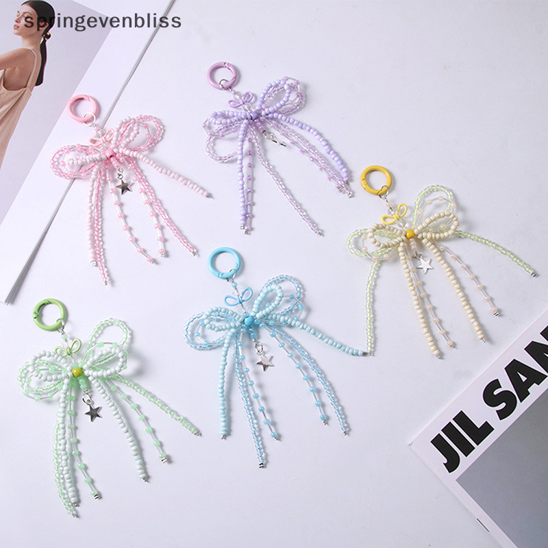 Springevenbliss 1PC DIY อุปกรณ์เสริมสาวโลหะผสมโบว์ลูกปัดจี้เหมาะสําหรับเคสโทรศัพท์เคสโทรศัพท์หูฟังพวงกุญแจกล้อง Springevenbliss