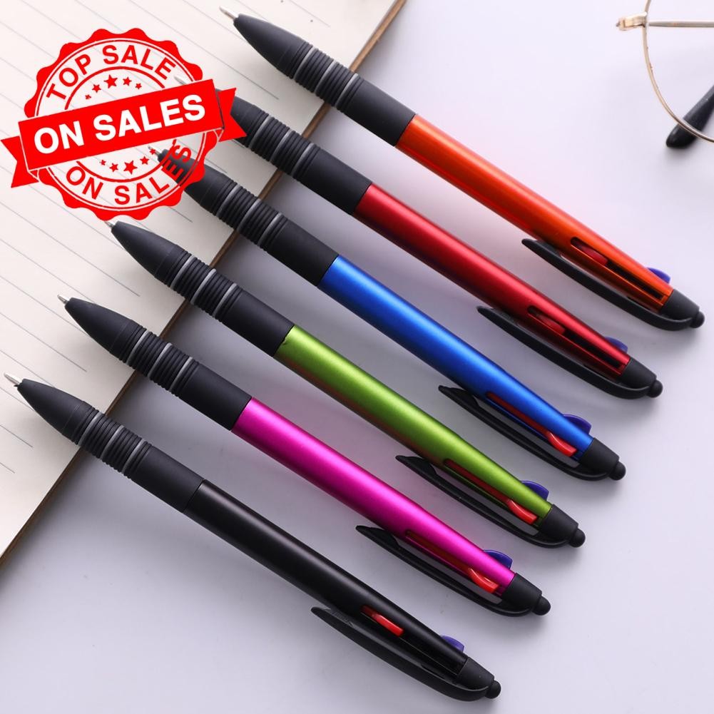 1/ปากกาลูกลื่นหดหลายสีนักเรียนมินิเขียน0.5มิลลิเมตรสํานักงานเคล็ดลับโรงเรียน ก9ค7