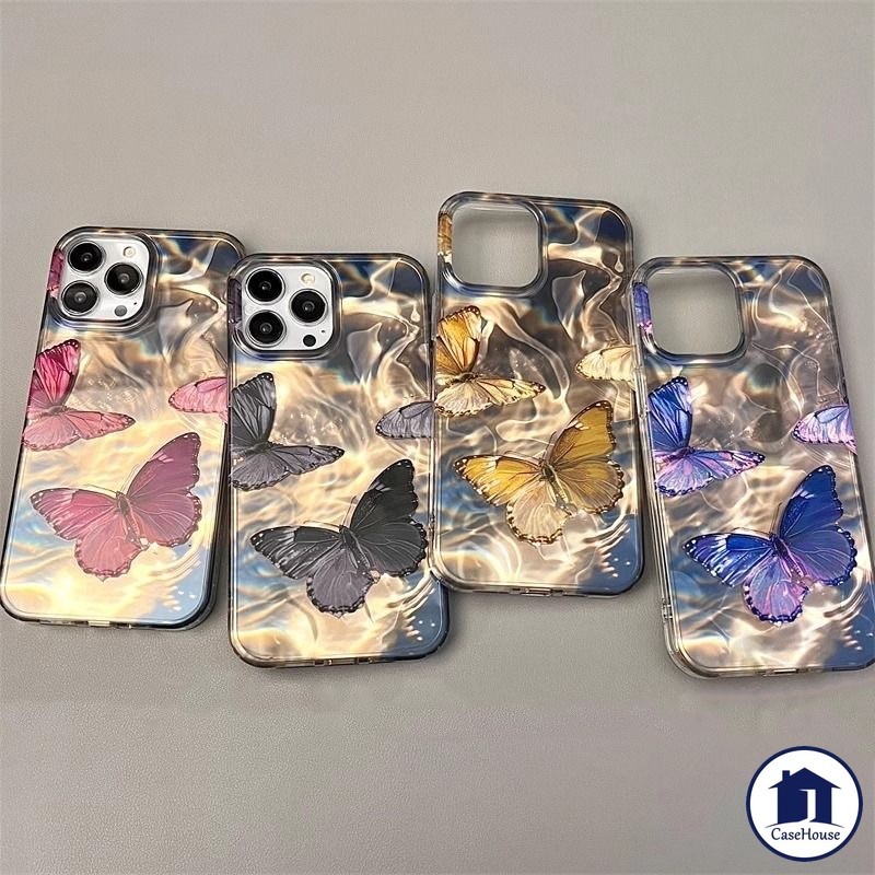 เคสคลื่นผีเสื้อในฝันที่เข้ากันได้สำหรับ IPhone 8 7 6 Plus 11 13 15 Pro Max XR 12 14 Pro Max X XS Max 11 14 13 15 Pro SE