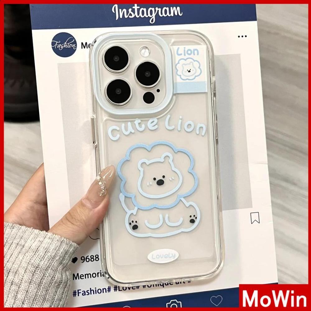 Mowin - สำหรับ iPhone 16 Pro Max เคสใส TPU ปุ่มชุบไฟฟ้าอ่อนป้องกันกล้องกันกระแทก หมีน้อยดอกทานตะวันน่ารัก เข้ากันได้กับ iPhone 14 13 12 11 XS XR 7Plus 8 Plus