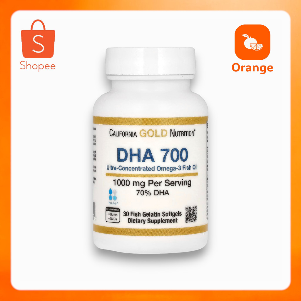 california Gold Nutrition DHA 700 EXP 02 / 2027 สติ๊กเกอร์แบบเก่ามีตำหนิเล็กๆ
