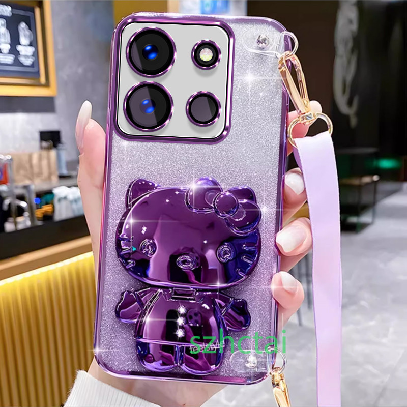 เคสโทรศัพท์ แวววาว tecno spark go 2023 pop 7 pro bf7n bf6 bf7 bf7h smart 7 hd x6515 x6516 สายรัดข้อม