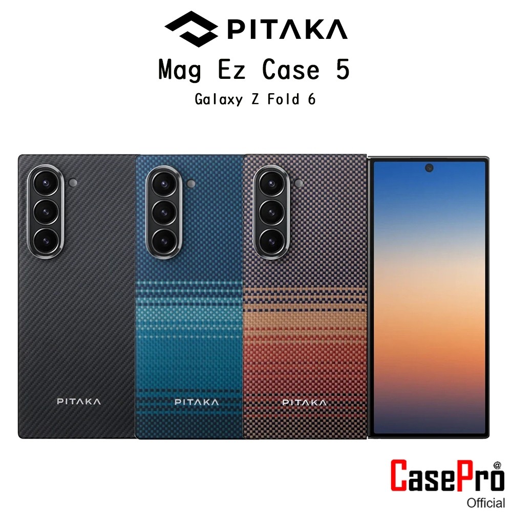 Pitaka Mag Ez Case 5 เคสกันกระแทกเคฟล่าแท้100%เกรดพรีเมี่ยม เคสสำหรับ Galaxy Z Fold 6