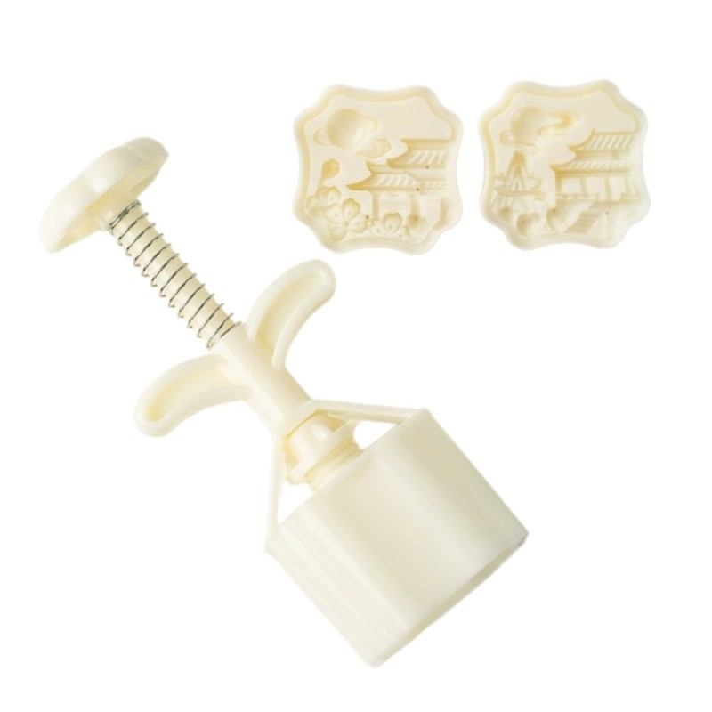 (ส่วนลดสูง) แม่พิมพ์ขนมไหว้พระจันทร์ ongrounda.ph พร้อมสับปะรด 2 แสตมป์เค้ก Bakewares Hand Pressed ข