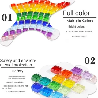 1เซนติเมตรโมเสค DIY อนุภาคขนาดเล็กที่ทำด้วยมือหลักสูตรวัสดุผสมสีคริสตัลศิลปะวัสดุแก้วโมเสคผสมชุด