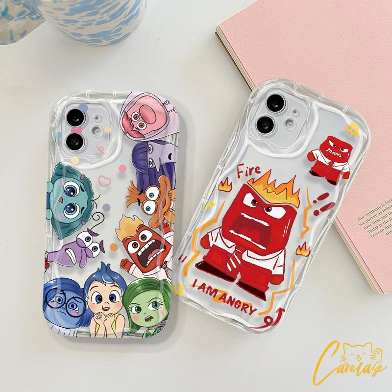 สําหรับ OPPO A55 A57 A58 A60 A78 A7 A5S A12 A74 A77S A93 A94 A95 F9 F11 เคสโทรศัพท์ Soft TPU การ์ตูนภายใน Out Anger สําหรับฝาครอบซิลิโคนนุ่มซิลิโคนกันกระแทกกันฝุ่น