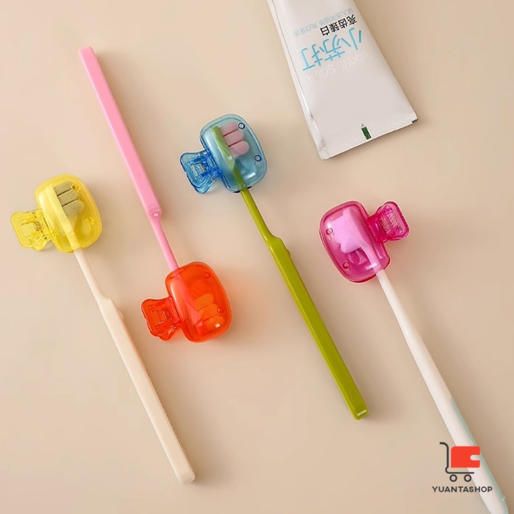 ฝาครอบหัวแปรงสีฟัน กล่องเก็บหัวแปรงสีฟัน พกพาและกะทัดรัด ใส กันฝุ่น กันน้ํา Toothbrush Head cover - รูปที่ 6