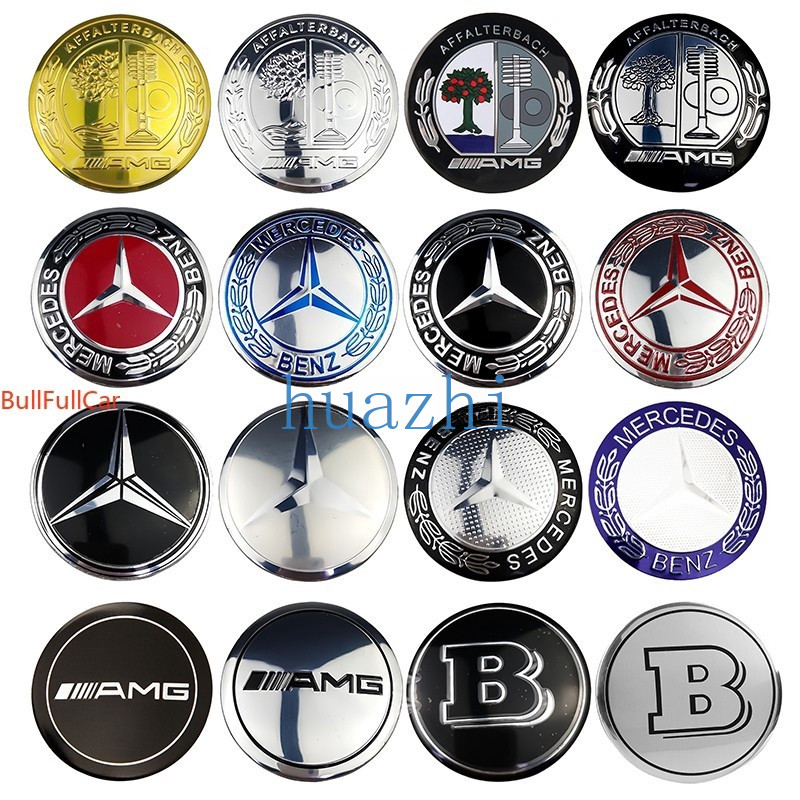 Huazhi สติกเกอร์โลโก้ Apple Tree สําหรับ BENZ Mercedes AMG Brabus ติดดุมล้อ ฝาครอบล้อ ดอกล้อ ตกแต่งดัดแปลง