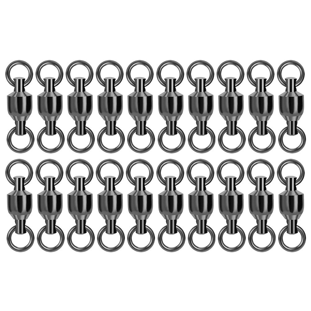 💯FAIRLAND 💯 20x Fising Ball Bearing Swivels Split Rings for Sea Fishing 0/1/2/3/4/5/6/7/8/9 ⭐  Augus