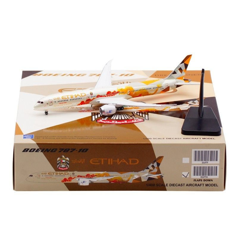 JC Wings 1: 400 เครื่องบินรุ่น Attihad Airlines B787-10 A6-BMD Wing Version