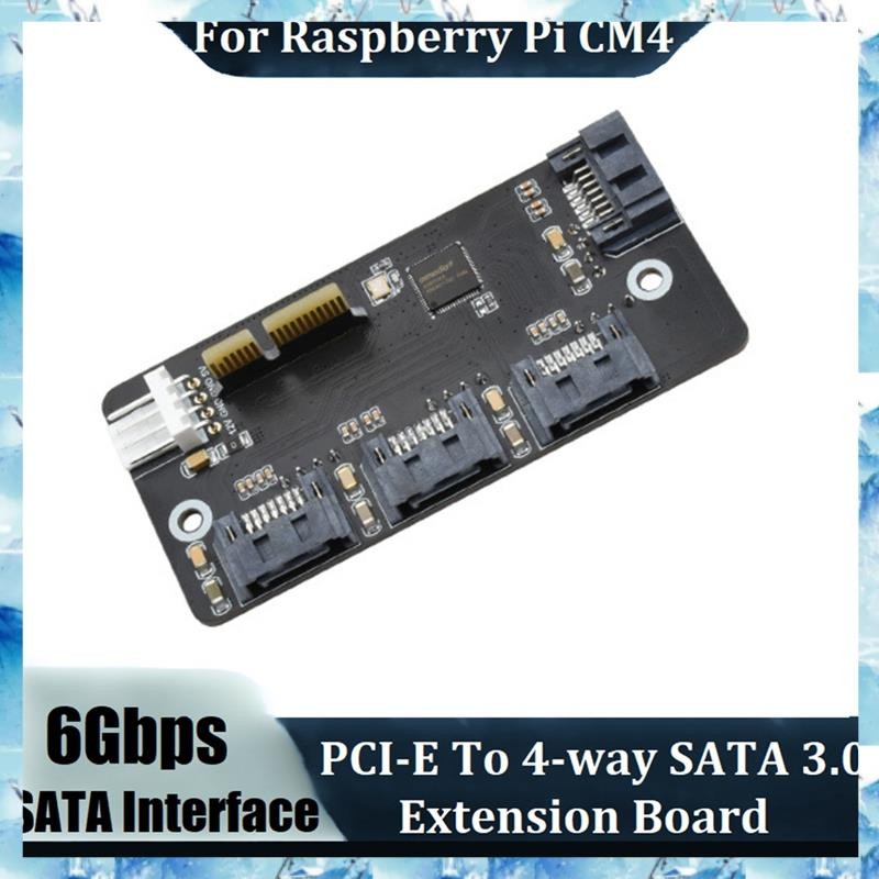 [ ] สําหรับ CM4 บอร์ดขยาย PCI-E ถึง 4-Way SATA3.0 บอร์ดขยาย 6Gbps อินเทอร์เฟซ SATA ความเร็วสูงรองรับ
