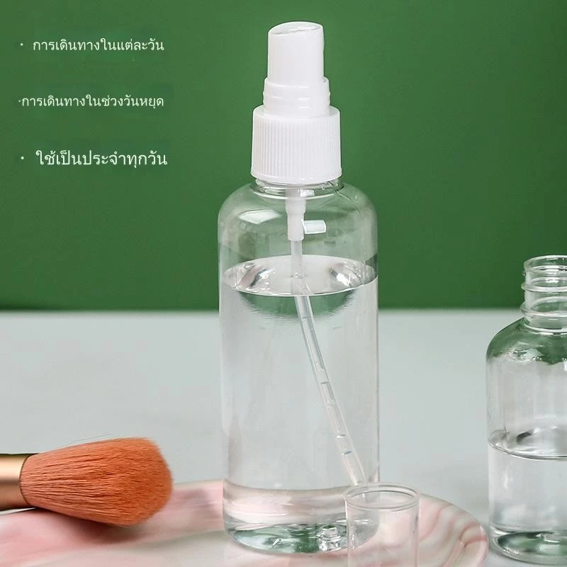 ขวดสเปรย์เปล่า ขวดสเปรย์พลาสติก สเปรย์ฉีด 6ขนาด 30ml.-120ml. ใส่ของเหลว น้ำหอม พกพาได้ ฝาขาว G2743 thumbnail 5