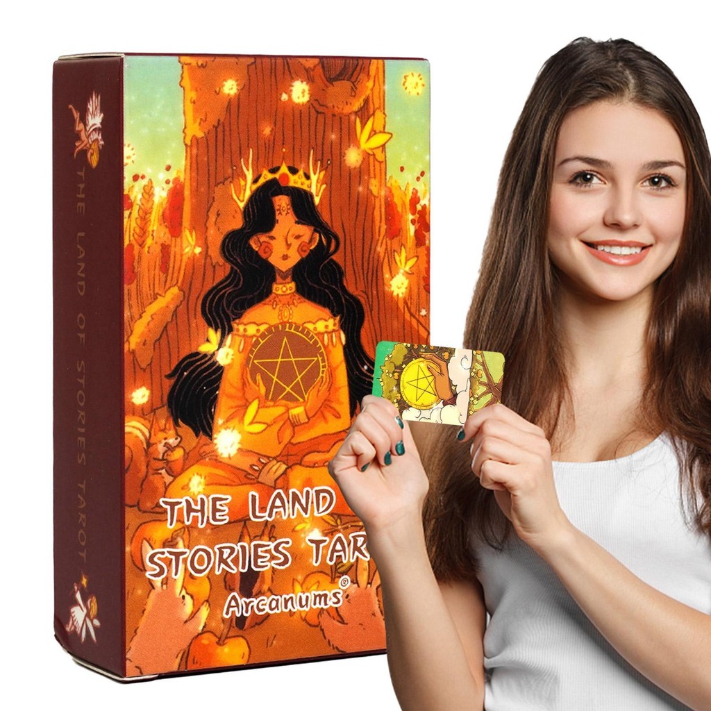 ไพ่ทาโรต์สําหรับผู้เริ่มต้น 78 การ์ด English Edition Divination Tarot the Land of Stories Tarot การ์