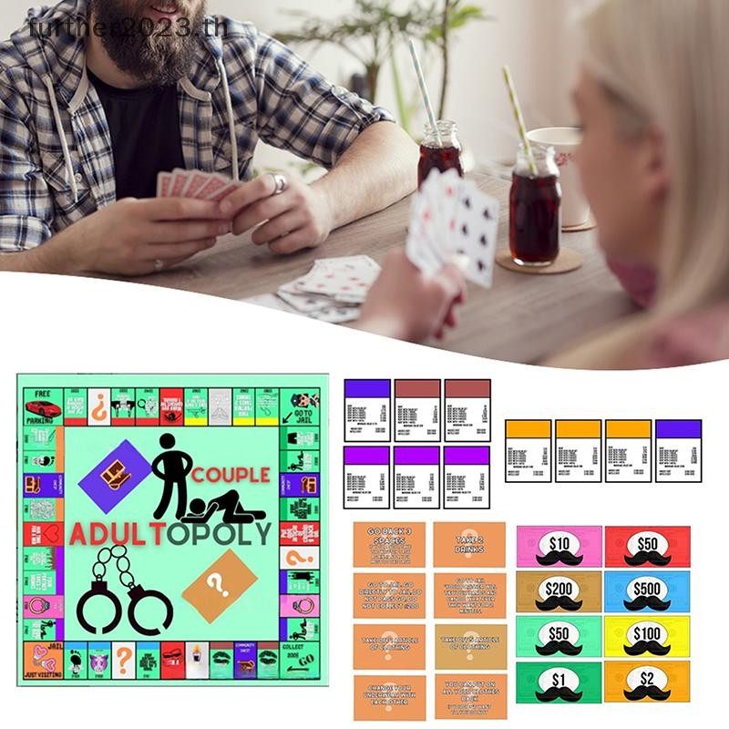 [FT] เกมกระดาน Adultopoly คู่รัก Adultopoly Date Night Game Fun Interactive Relation Card Game Conversation Cards For Couples [คลังสินค้าพร้อม]