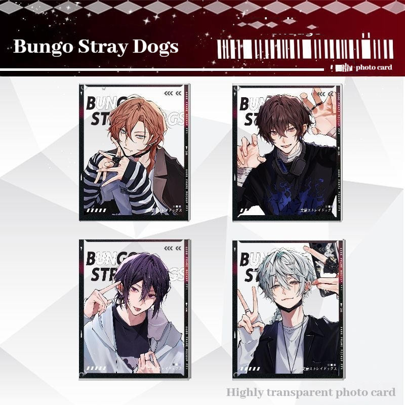 Bungo Stray Dogs อะคริลิคโปร่งใสการ์ดรูปถ่ายพวงกุญแจ Dazai Osamu, Chuuya Nakhara Fyodor Dostoevsky 6.8*8.5 ซม.คุณภาพสูงแขวนอุปกรณ์เสริม
