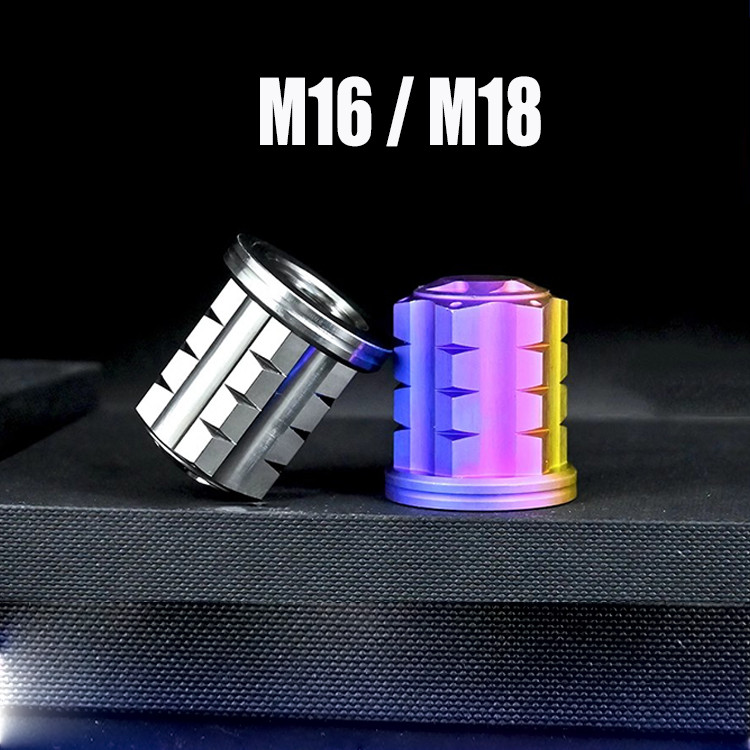 Tc4/gr5 รถจักรยานยนต์ Titanium Alloy M16 M18 น็อตเพิ่มความสูงและขยาย
