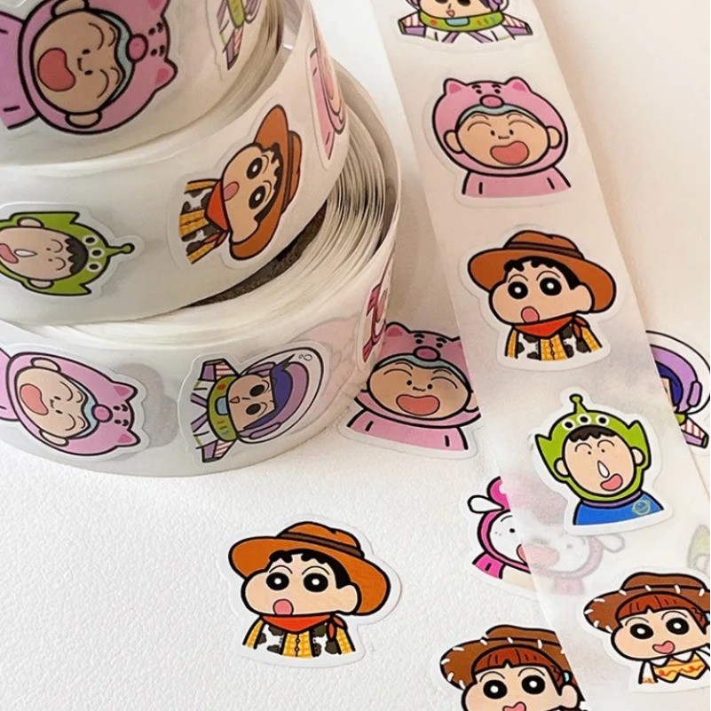 500 ชิ้นน่ารัก Crayon Shin-chan สติกเกอร์ Diy คอมพิวเตอร์ Washi Scrapbooking สติกเกอร์นักเรียนเครื่องเขียนศิลปะหัตถกรรม