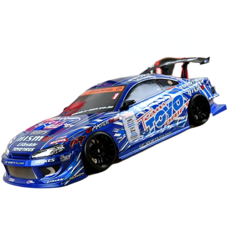1/10 สําเร็จรูป Drift Car body shell TOYO S15 D1GP กว้าง 195 มม. ฐานล้อ 258 มม.