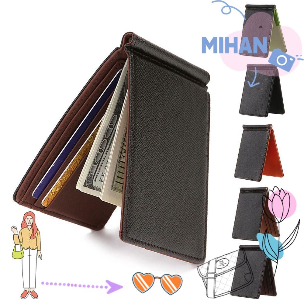 Mh Men Wallet Slim Sollid Thin Wallet บัตรเครดิต Bifold Money Clip