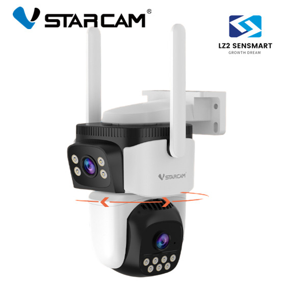 Vstarcam CS621DR CG621DR (เลนส์คู่) ความละเอียด 2.0 MP (1296P) กล้องวงจรปิดไร้สาย ภาพสี มีAI+ คนตรวจ