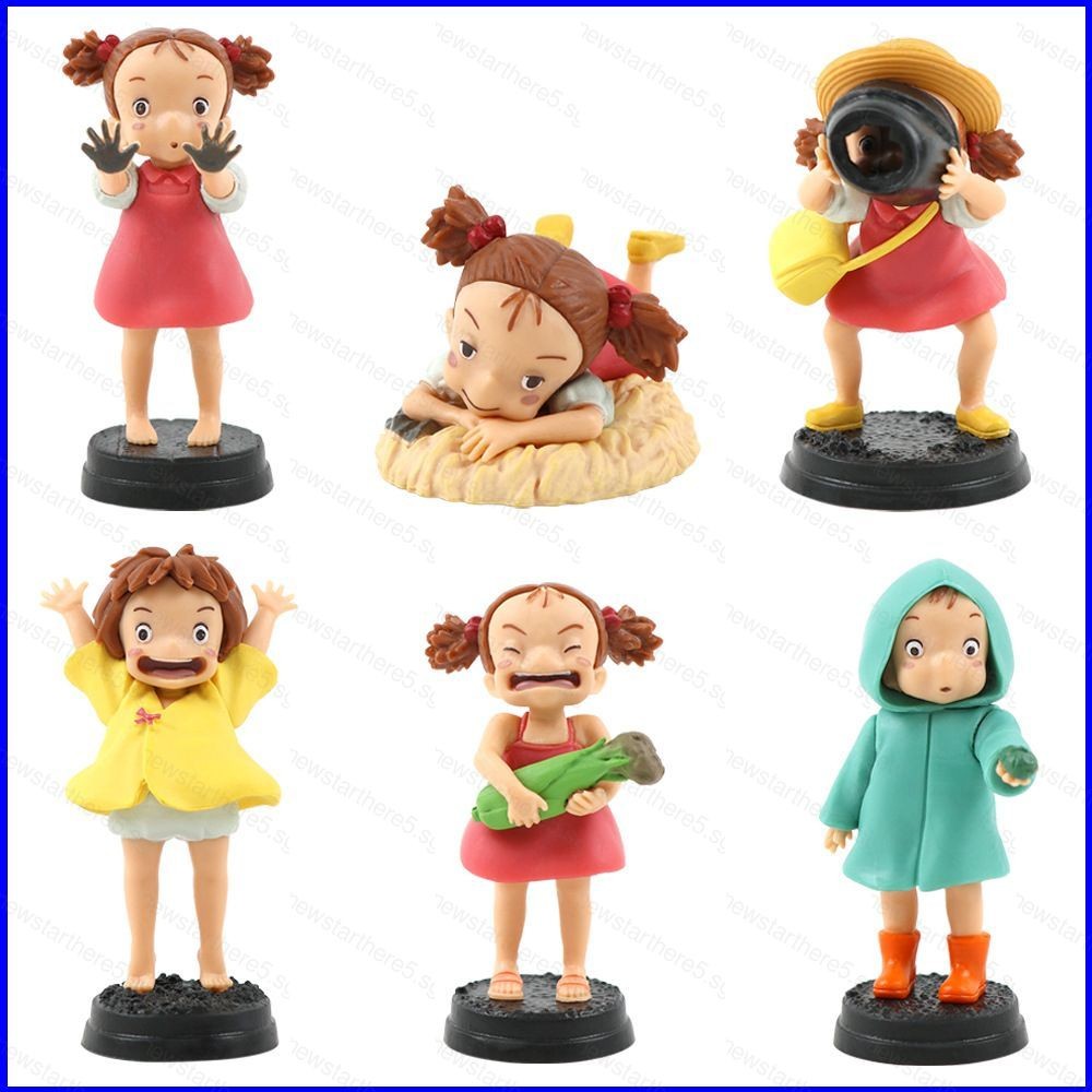 New5 6pcs Ponyo บน Cliff Action Figure Sousuke Ponyo น่ารัก scenario ตุ๊กตาของเล่นเด็กเครื่องประดับร