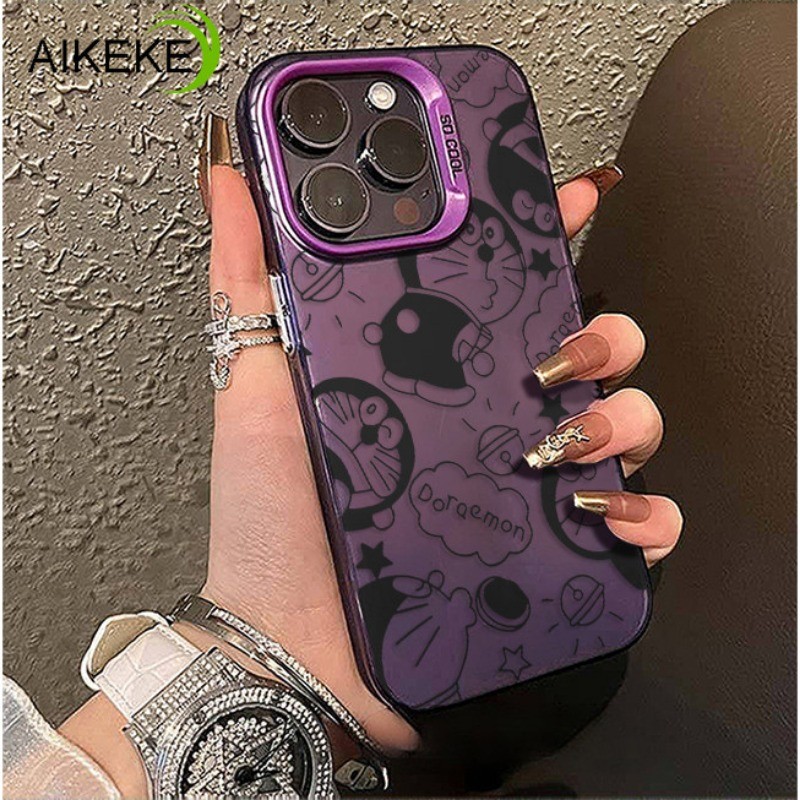 น่ารักการ์ตูนโดราเอมอนเคสโทรศัพท์สําหรับiphone 16 15 14 Plus 13 12 11 Pro Max XR XS Max X 8 7 Plus SE 2022 2020 16ProMaxปลอกแข็งกันกระแทกฝาครอบโทรศัพท์ - รูปที่ 5