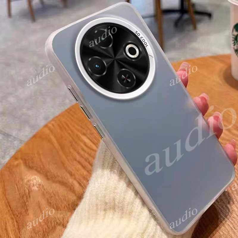 Tecno Spark 30C 4GหรูหราIMDเลเซอร์เงินสีสันสดใสสําหรับTecno Spark 30C 30 Pro Pro + 4G 5GโลหะFrosted Hard Shellฝาครอบป้องกันสําหรับTecno Spark30C 4G Anti Fallกรณี