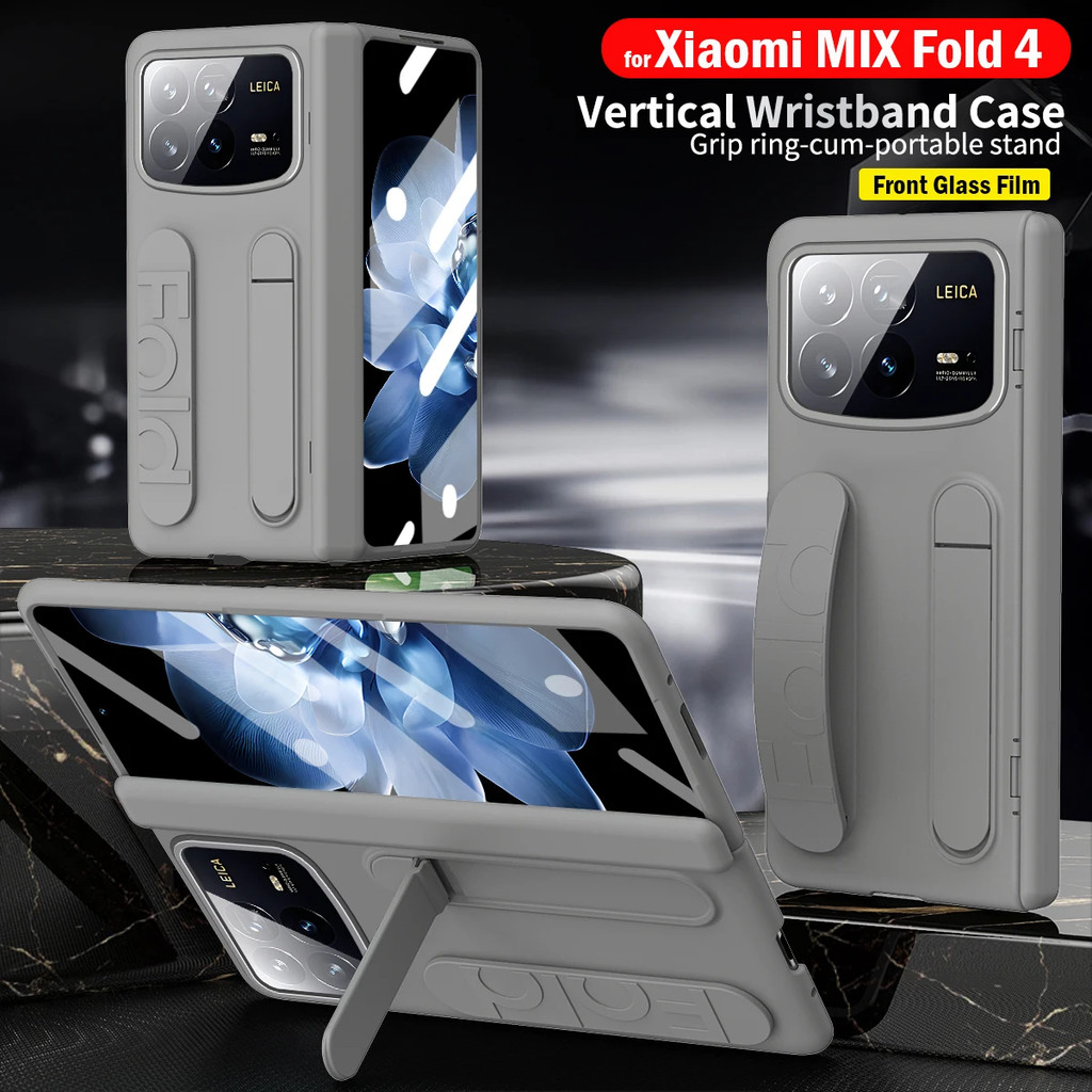 บานพับ Funda สําหรับ Xiaomi MIX พับ 4 กรณีสายรัดข้อมือขาตั้งหน้าจอด้านหน้ากระจกป้องกันพลาสติก Capa