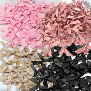 50/200ชิ้นมินิริบบิ้นโบว์,ขนาดเล็กซาตินริบบิ้นโบว์,น่ารักนุ่…