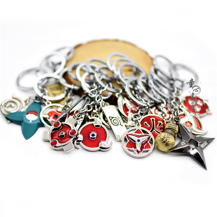 ♚-♚NARUTO -ナルト-Uchiha Itachi Hatake Kakashi Sharingan Gaara じんちゅうりき พวงกุญแจ