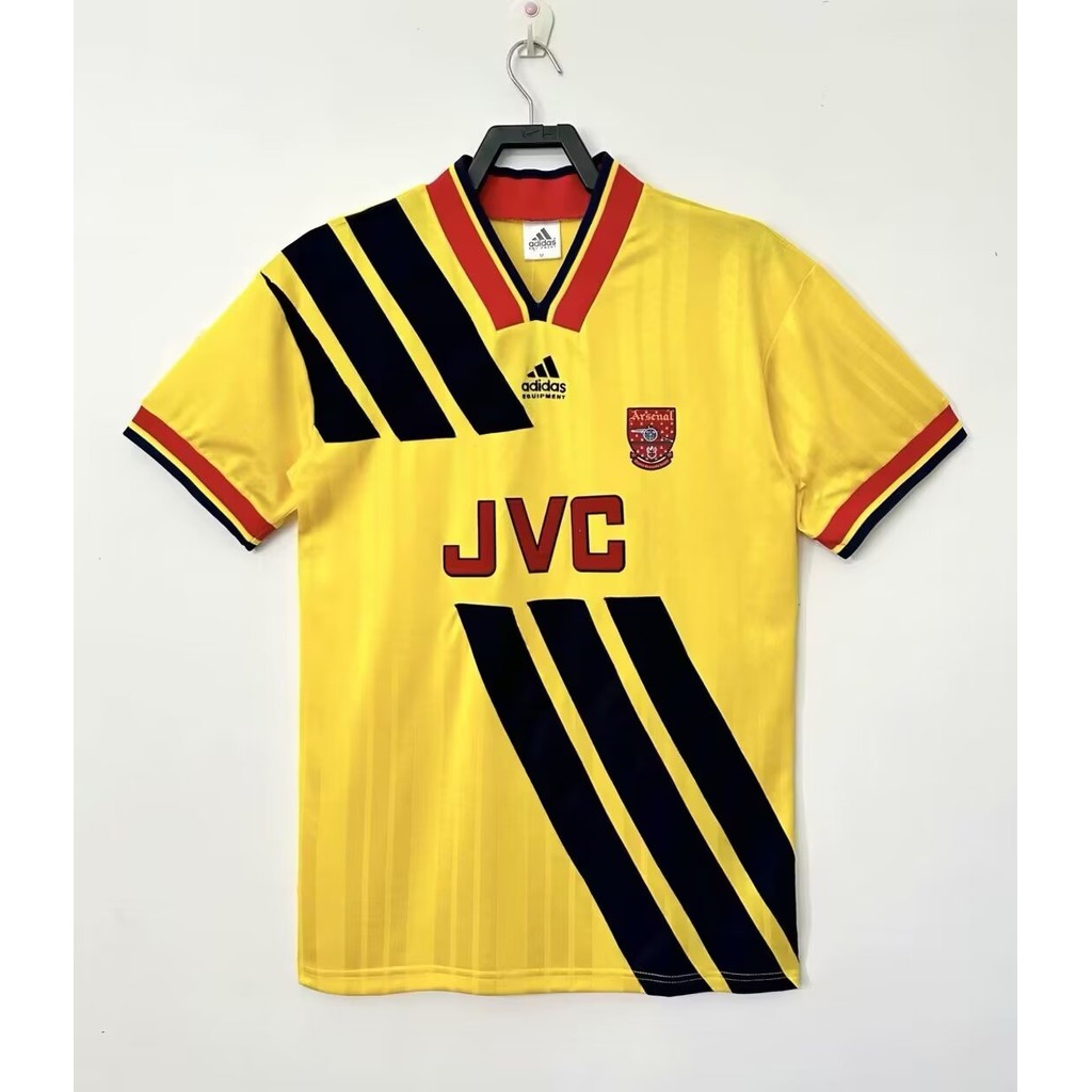 1993-94 Arsenal retro away ฟุตบอลเสื้อยืดแขนสั้น