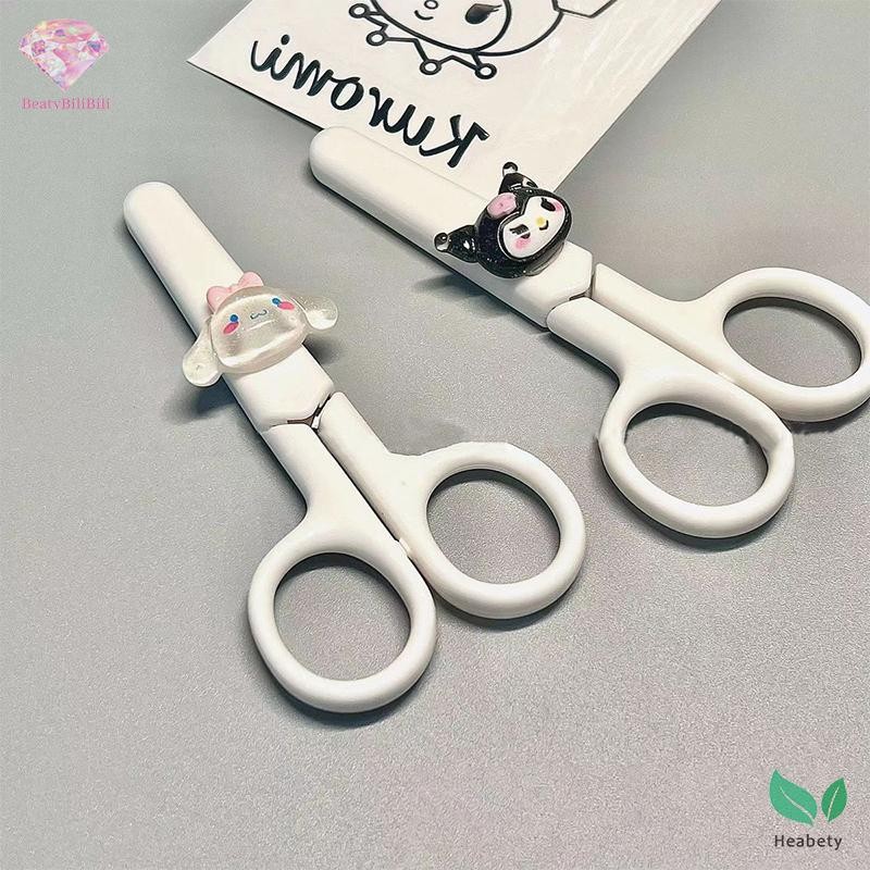 Heabety เด็กการ์ตูนกรรไกร Pochacco SpongeBob Kuromi นักเรียน Handmade กรรไกรป้องกันเครื่องเขียนอุปกรณ์สํานักงานใหม่