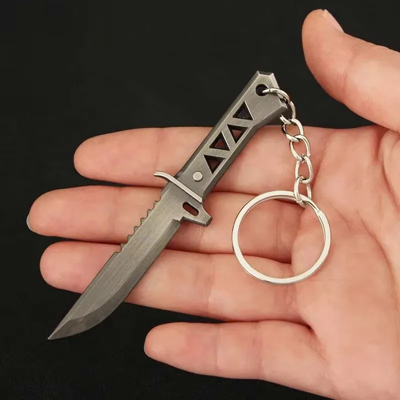 🚀 9cm Valorant Xenohunter Melee Weapon Keychain Model Accessorie Delicate Reaver Metal Sword Crafts 