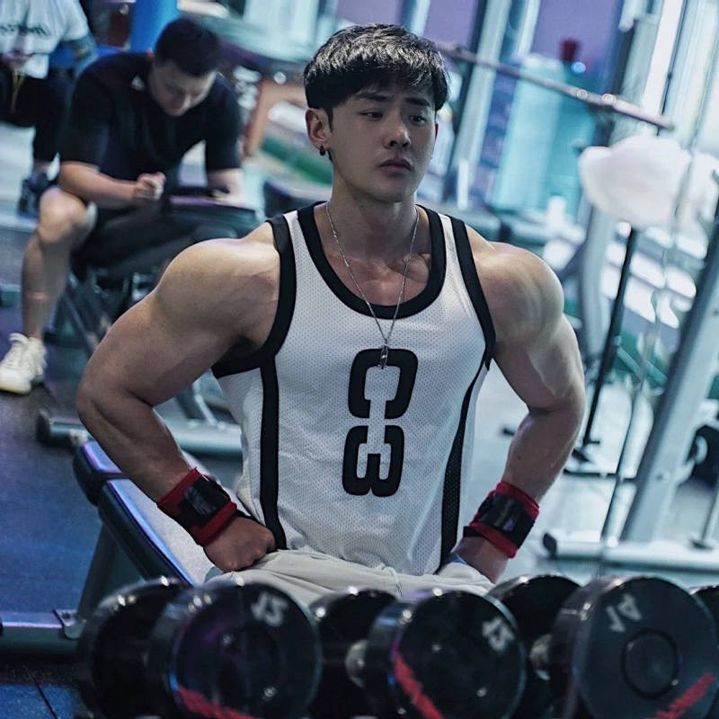 Basketball Sports Vest Men's American-Style Thin Running Fitness Waistcoat Sleeveless Training Loose Competition Basketball Clothes Blouse Th0f