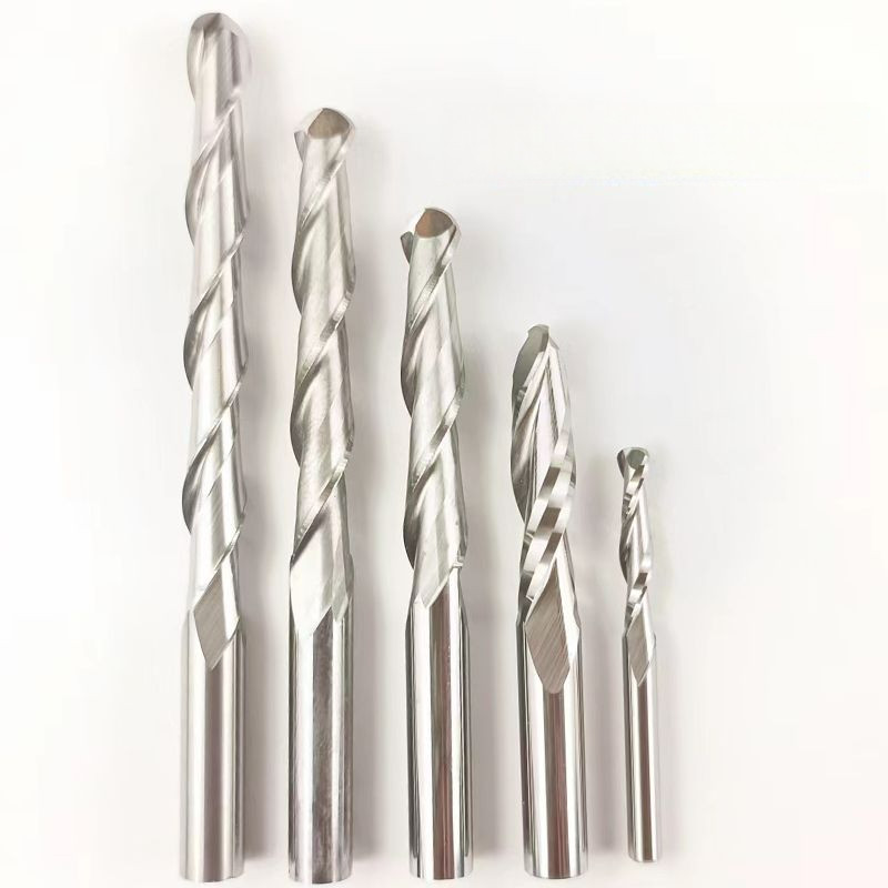 🍀3.175/4/6/8mm Double Blade Spiral Ball Head Milling Cutter Tungsten Steel Carbide PVC Engraving Too