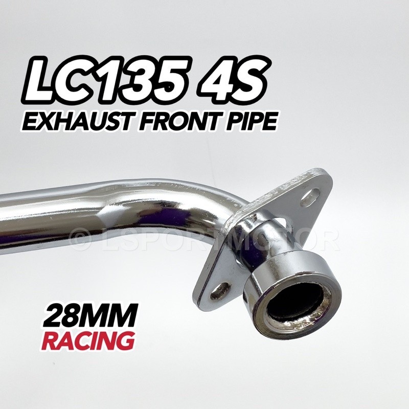 28มม 🔥 YAMAHA LC135 4S EXHAUST FRONT PIPE (RACING-28MM) EKZOS MUFFLER PIPE NECK DEPAN MODIFY LC135 V