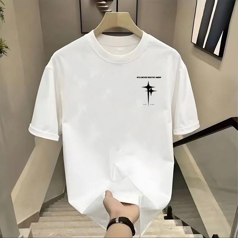 เสื้อยืดคอกลมผ้าฝ้ายสไตล์ใหม่เสื้อยืดผ้าไหมแขนสั้น unisex เสื้อยืดชาย เสื้อยืด แขนสั้น unisexเสื้อยืดผ้าไหมชาย