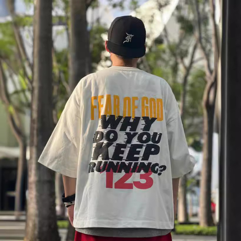 Fear of God RRR123 Alphabet Print Loose Fit T-Shirt Unisex