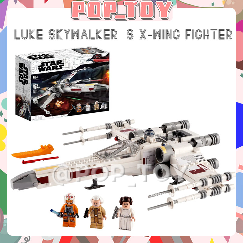 Star Wars SeriesMOC Luke Skywalkers X-wing Fighter Building Blocks เครื่องประดับเด็กของเล่นเพื่อการศึกษาของขวัญ