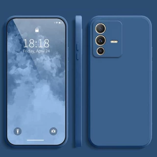 เคส Vivo V23 5G สีทึบ Vivo V23 เคสซิลิโคนป้องกันการตกสีธรรมดาเรียบง่าย YT