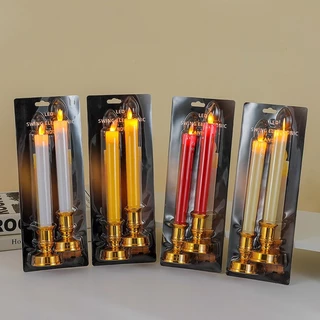 เทียน LED เทียนไฟสบัด สวยเหมือนจริง เทียนสะบัด กระถางธูปไฟฟ้า ธูปใส่ถ่าน ไร้ควัน ธูปไฟฟ้า