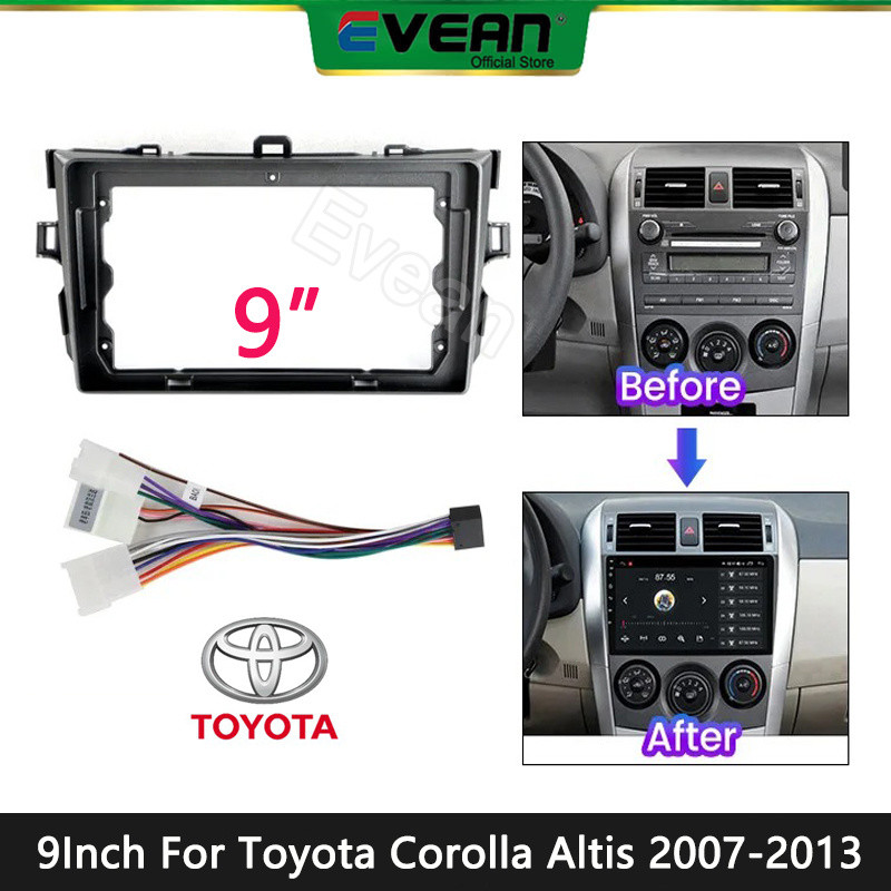 Evean 9 นิ้วรถ Android Player ปลอกสําหรับ Toyota Corolla